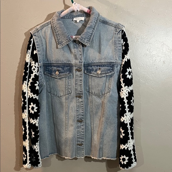 bohme Jackets & Blazers - Bohme Denim and Crochet Jacket